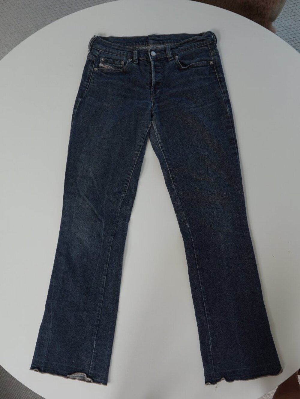 Vintage Y2K Diesel Industry Low Rise Bootcut Scallop Edge Denim Jeans